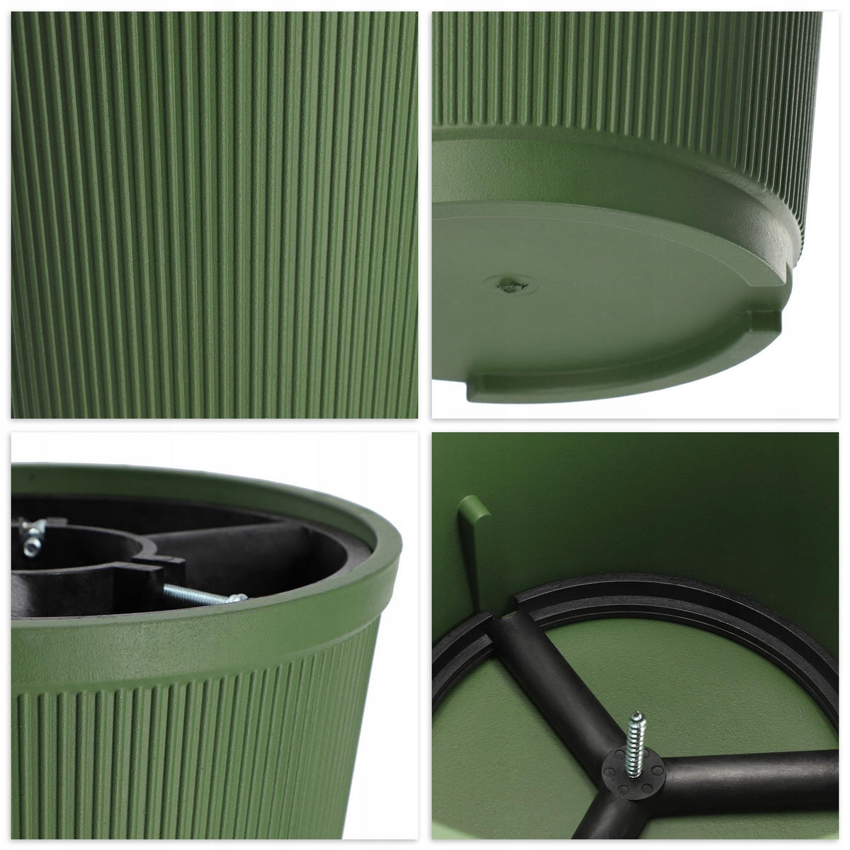 KADAX Großer Weihnachtsbaumständer, Weihnachtsbaumständer, 2,5 m - Grün, Kunststoff (25.4cm) - KADAX