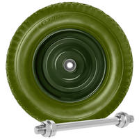 SCHUBKARRENRAD Luftreifen mit Schlauch Grün - Grün, Kunststoff (39/39/9.5cm) - KRUMAD