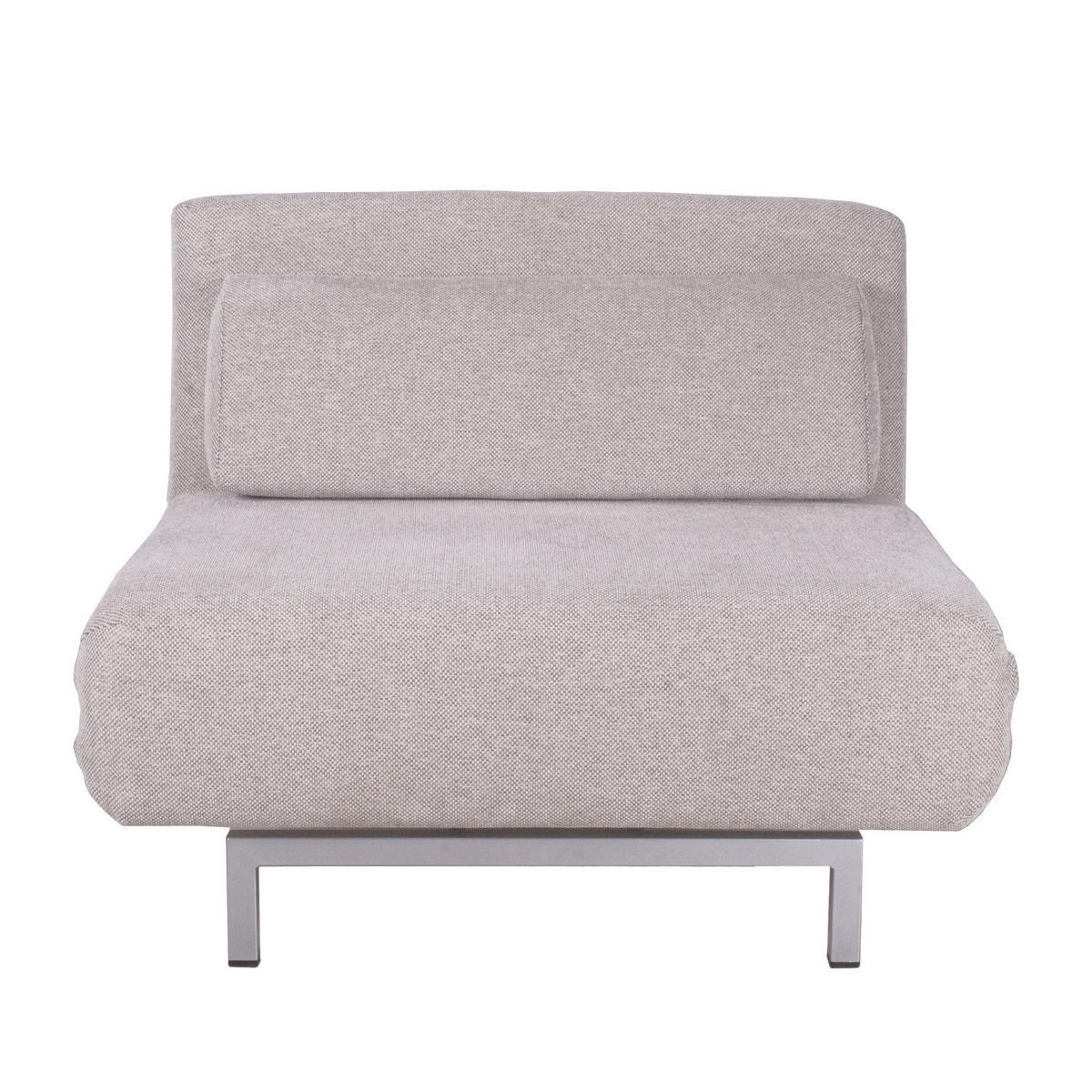 SCHLAFSESSEL - Beige/Silberfarben, Textil/Metall (92/78/85cm) - home24