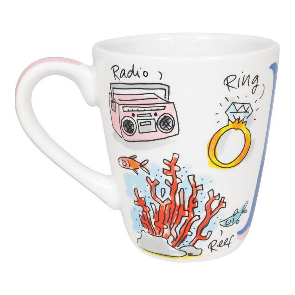 BECHER Liebesbrief R in Bunt - 350 ml - Multicolor, Keramik (0.35L) - Blond Amsterdam