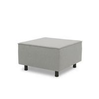 GARTENLOUNGE-HOCKER Brandie 73x43x73 mit Outdoorbezug in silber - Silberfarben, Kunststoff (73/43/73cm) - 58aufmkessel