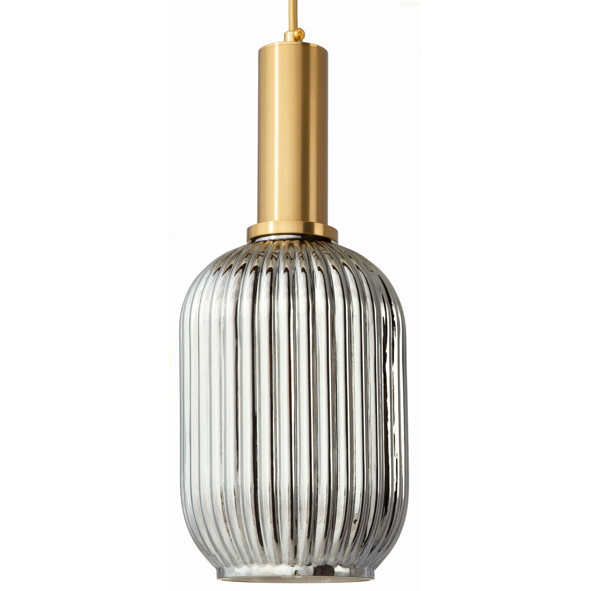 PENDELLEUCHTE Paris - Transparent/Goldfarben, Glas/Metall (13/13/125cm) - kiki design