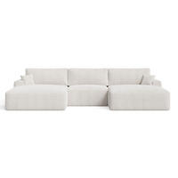 ECKSOFA U Serene Creme - Creme, Holz/Textil (391/145cm) - Graingold