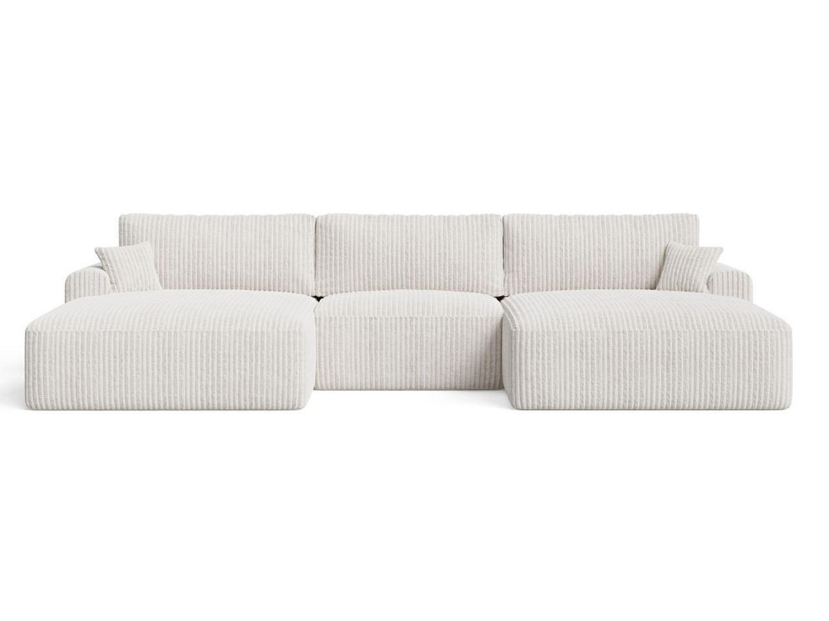 ECKSOFA U Serene Creme - Creme, Holz/Textil (391/145cm) - Graingold