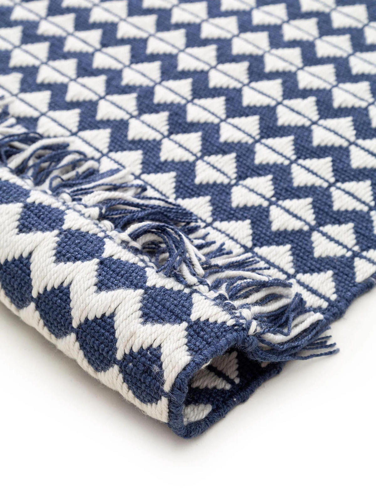 TEPPICH aus recyceltem Material Morty Dunkelblau 160x230 cm - Dunkelblau, Textil (160/230cm) - benuta Pure