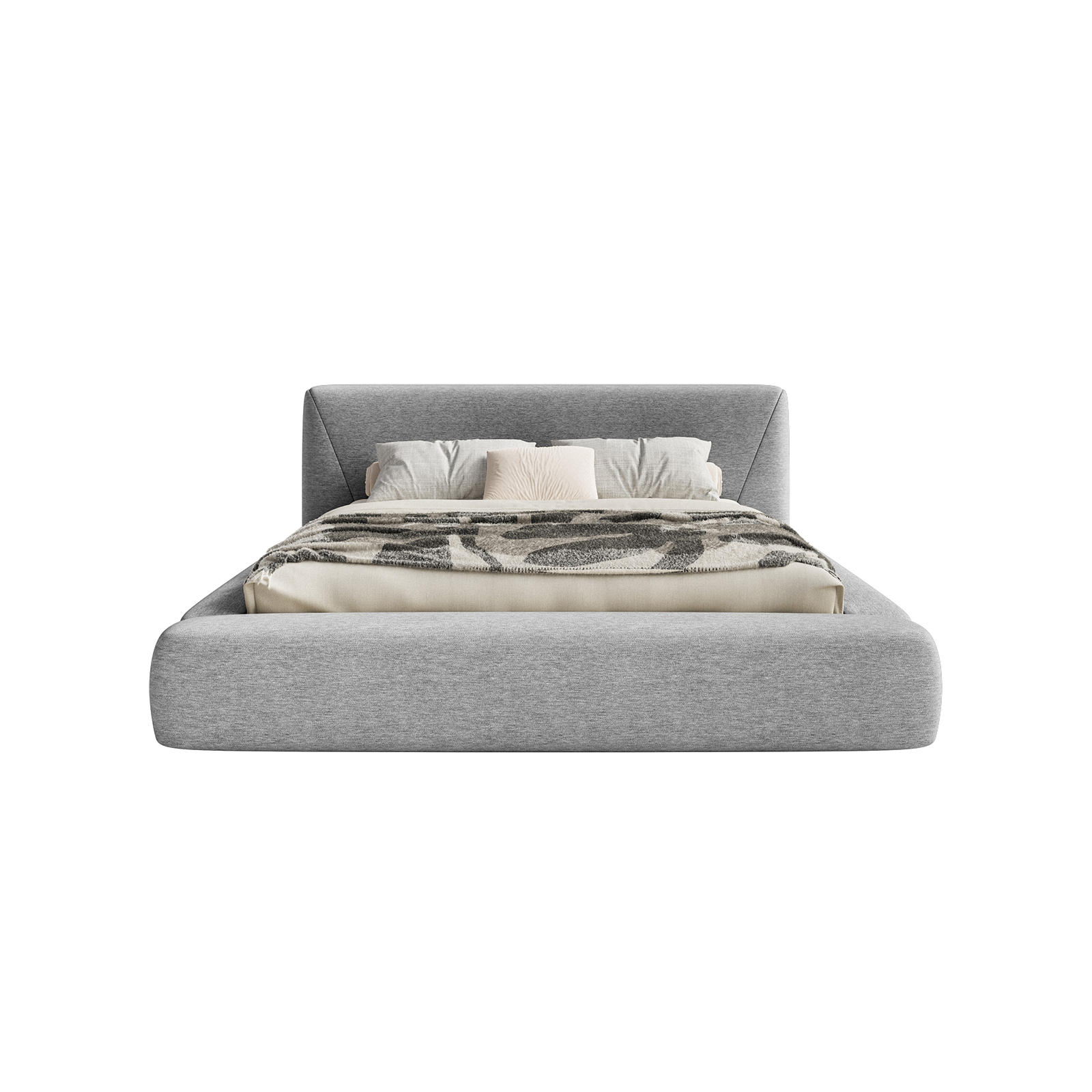 POLSTERBETT Vemmo 160x200 cm, Hellgrau - Hellgrau, Textil (160/200cm) - Fedve