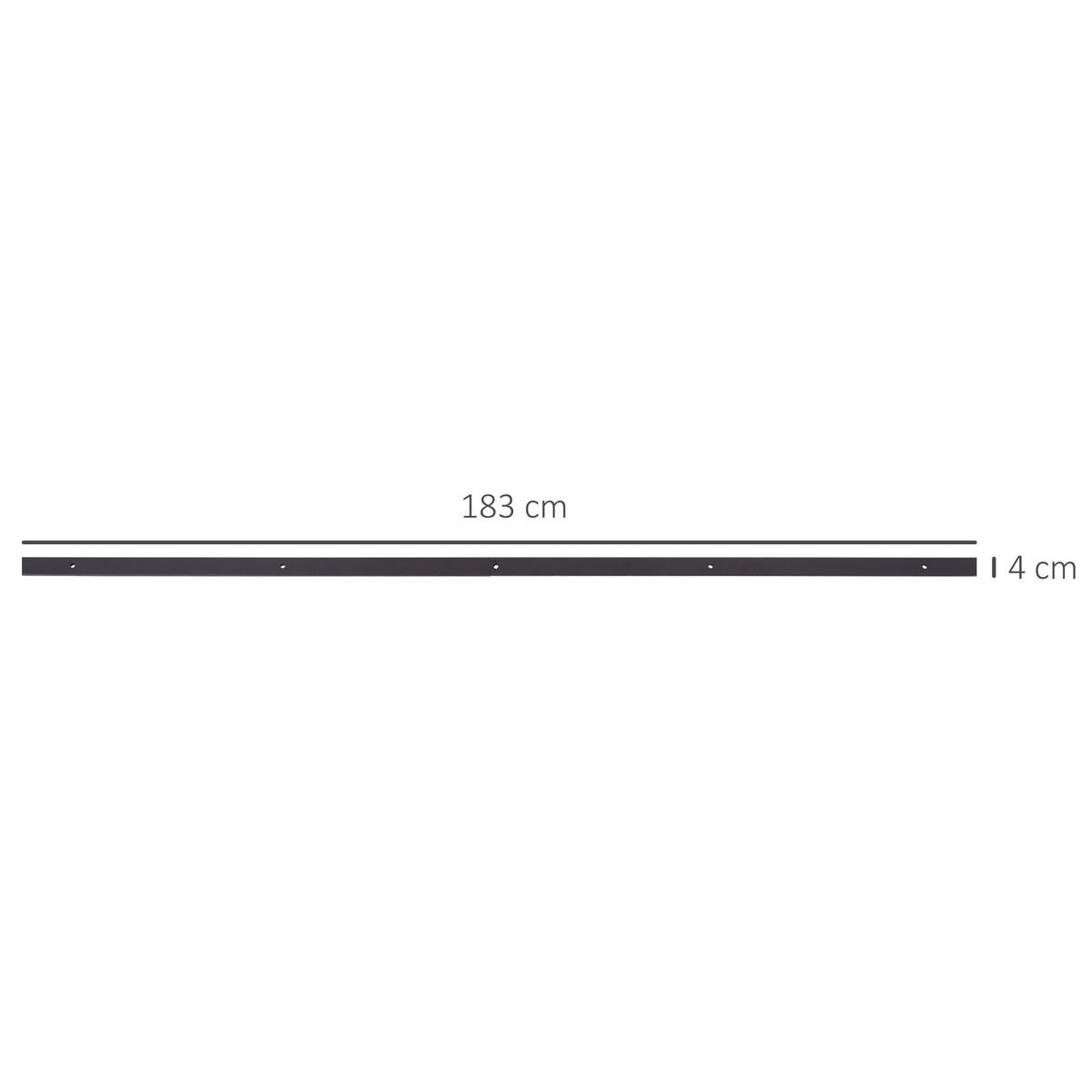 SCHIEBETÜRSYSTEM - Braun, Metall (4/0.6/183cm) - HOMCOM