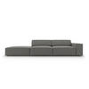 SOFA Jodie aus Samt hellgrau 3 Sitzplätze - Hellgrau, Textil (262/70/102cm) - Micadoni
