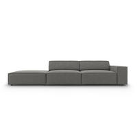 SOFA Jodie aus Samt hellgrau 3 Sitzplätze - Hellgrau, Textil (262/70/102cm) - Micadoni
