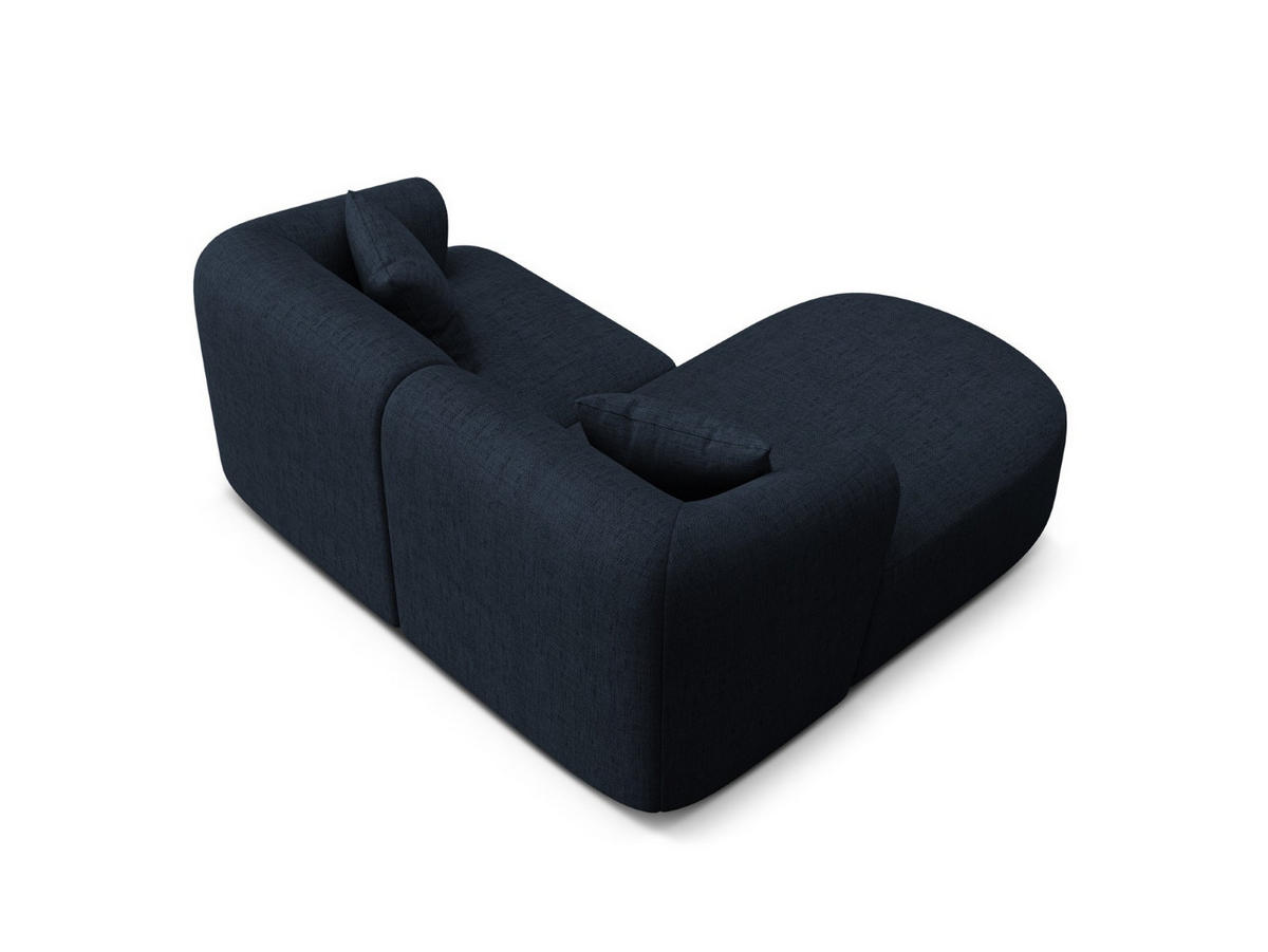 MODULARES-ECKSOFA links Campi aus strukturiertem Stoff königsblau 3 Sitzplätze - Dunkelblau, Textil (156/180cm) - Cosmopolitan Design