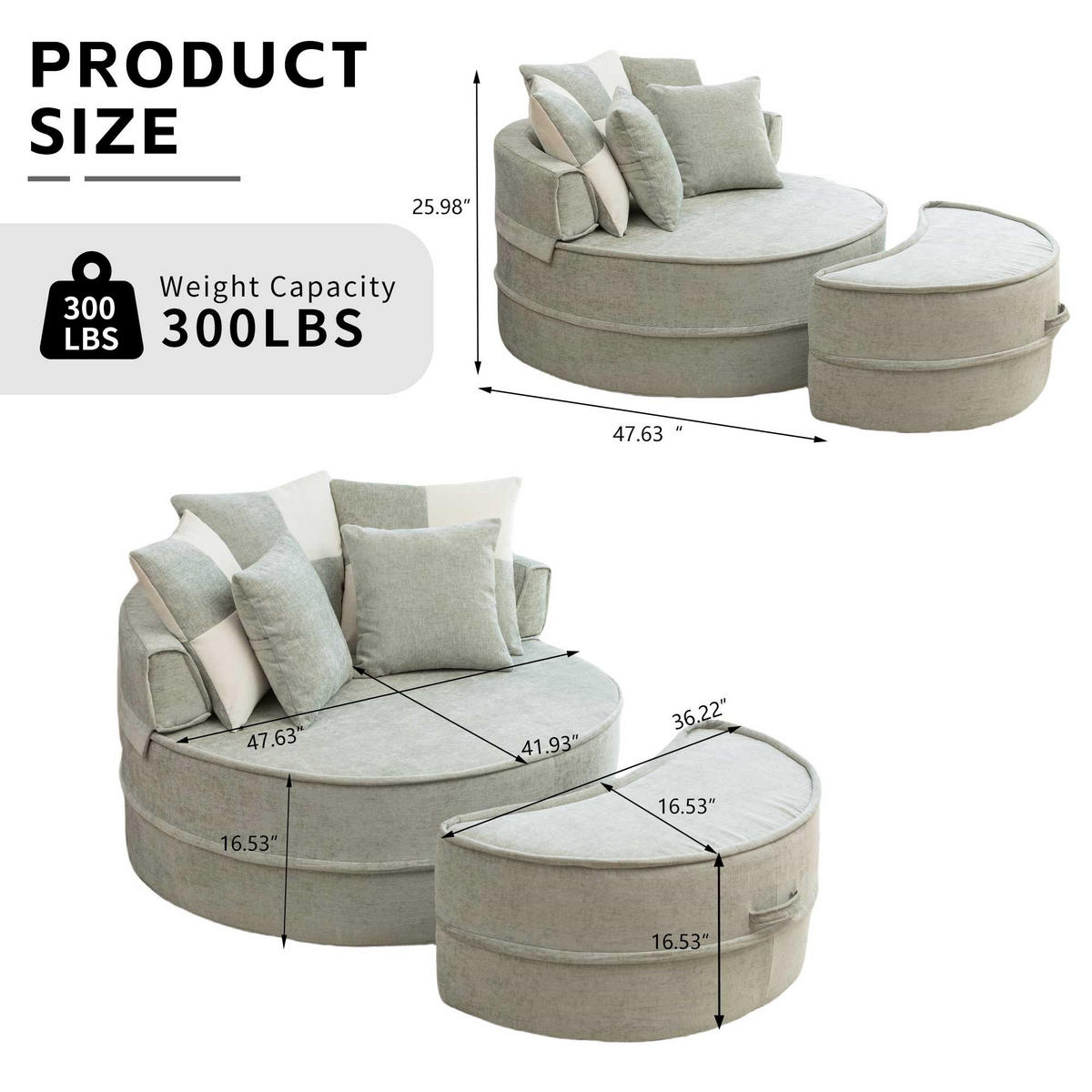 ECKSOFA 163/121/66 cm Mintgrün mit Fußbank - Mintgrün, Textil (163/121cm) - Oxeza