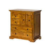 KOMMODE Akazie 87x50x87 honig lackiert OXFORD #0446 - Braun, Holz (87/87/50cm) - Massivmoebel24