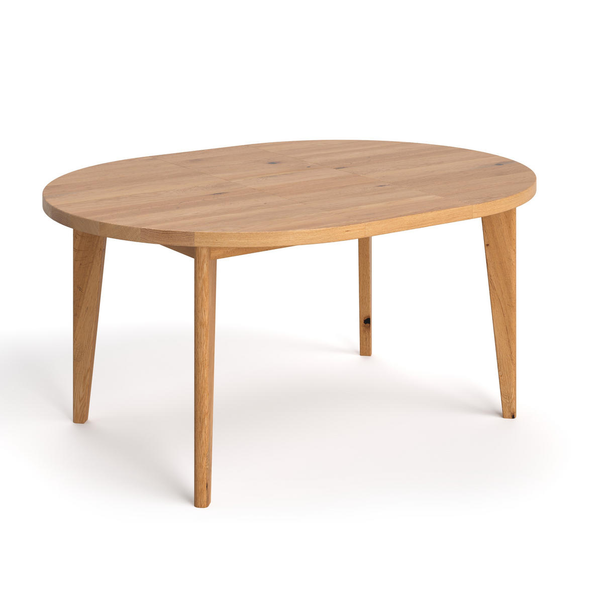 TISCH Ausziehbar Luna aus massivem Eichenholz 120 cm + Tischverlängerungen 2x45 cm - Eichefarben/Braun, Holz (120/120/75cm) - Danzz