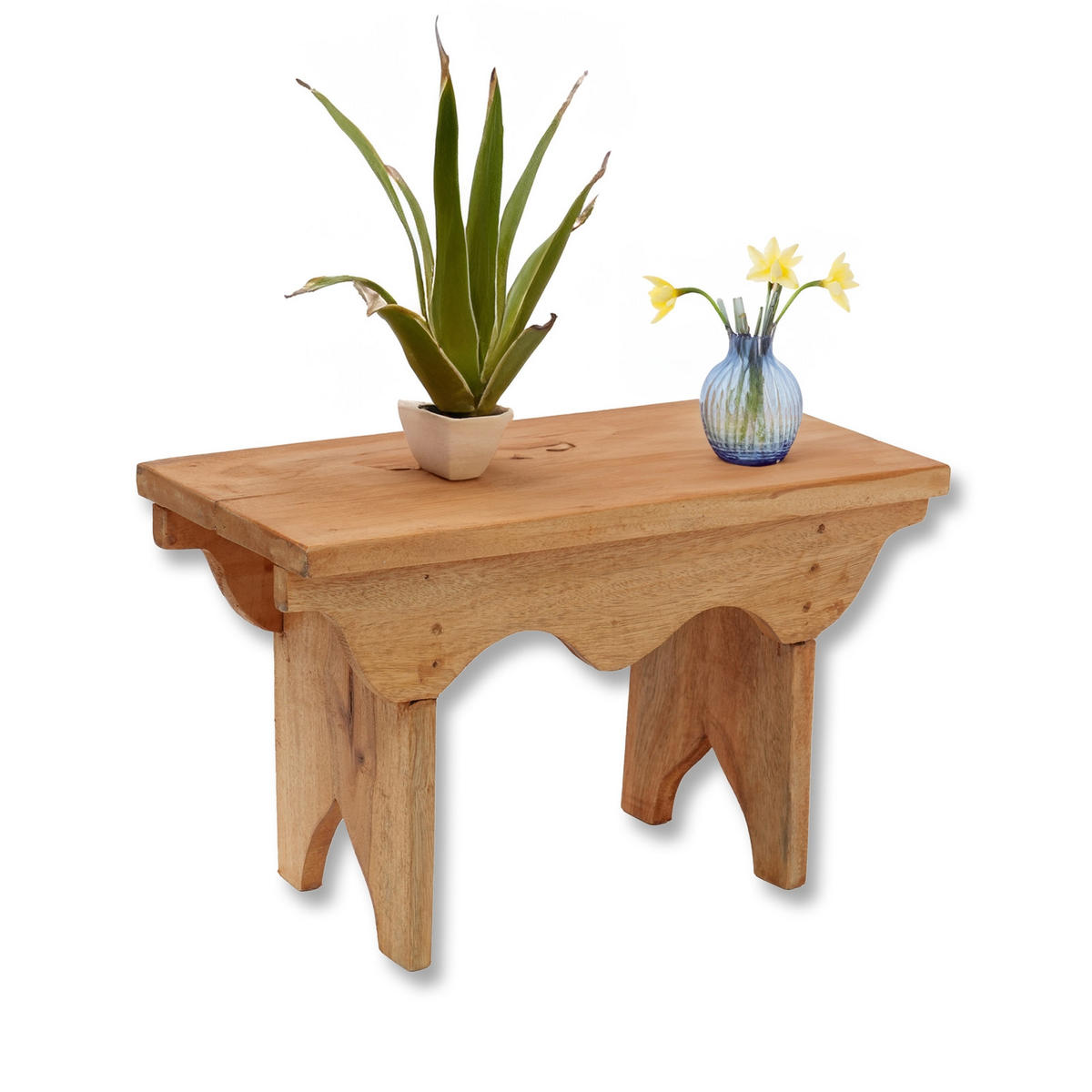 HOCKER Jarno Mahagoni Massivholz naturfarben - Naturfarben, Holz (40/25/20cm) - CREEDWOOD