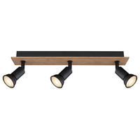 DECKENLEUCHTE Drew Holzoptik Braun - Braun, Holz (40/6/9cm) - Globo Lighting