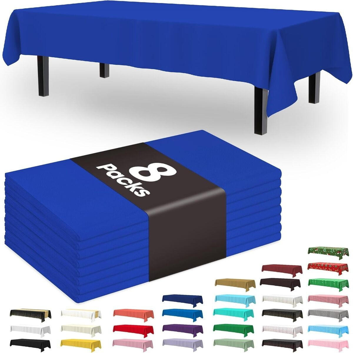TISCHDECKE 174/137 cm 8 Stück - Blau, Kunststoff (137/274cm) - Authentics