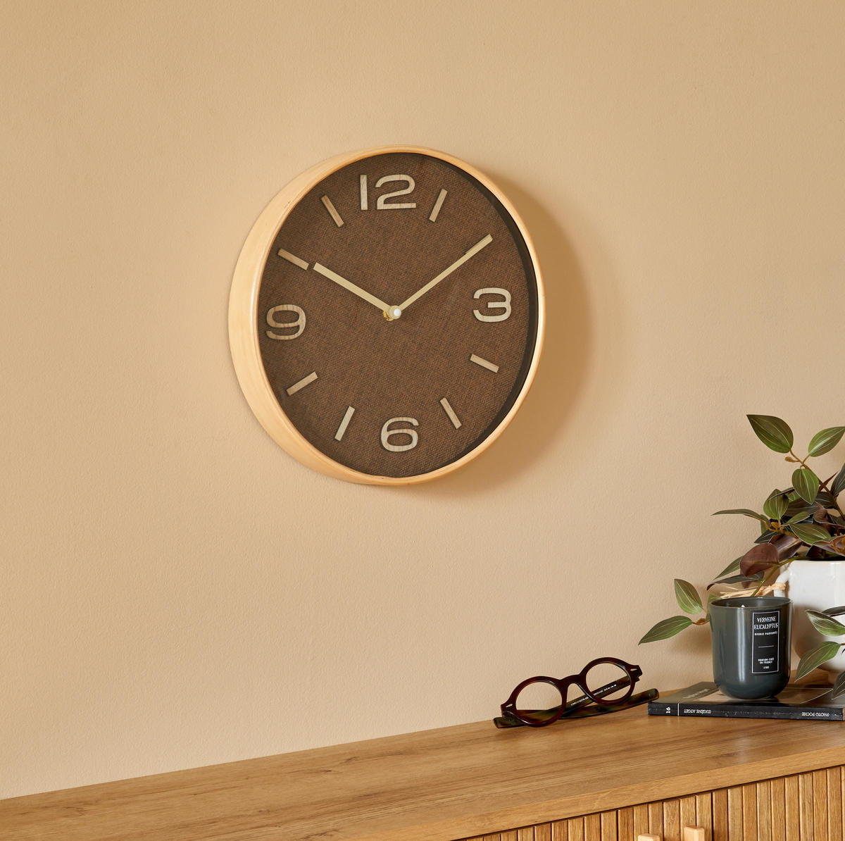 WANDUHR Ellis Ø 68 cm - Braun, Holzwerkstoff (4.5/30/30cm) - Atmosphera Createur d´interieur