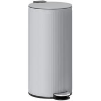 MÜLLEIMER KÜCHE 30 LITER Treteimer Grau 36/30/60,5 cm - Grau, Metall (30/60.5/36cm) - Rolipo