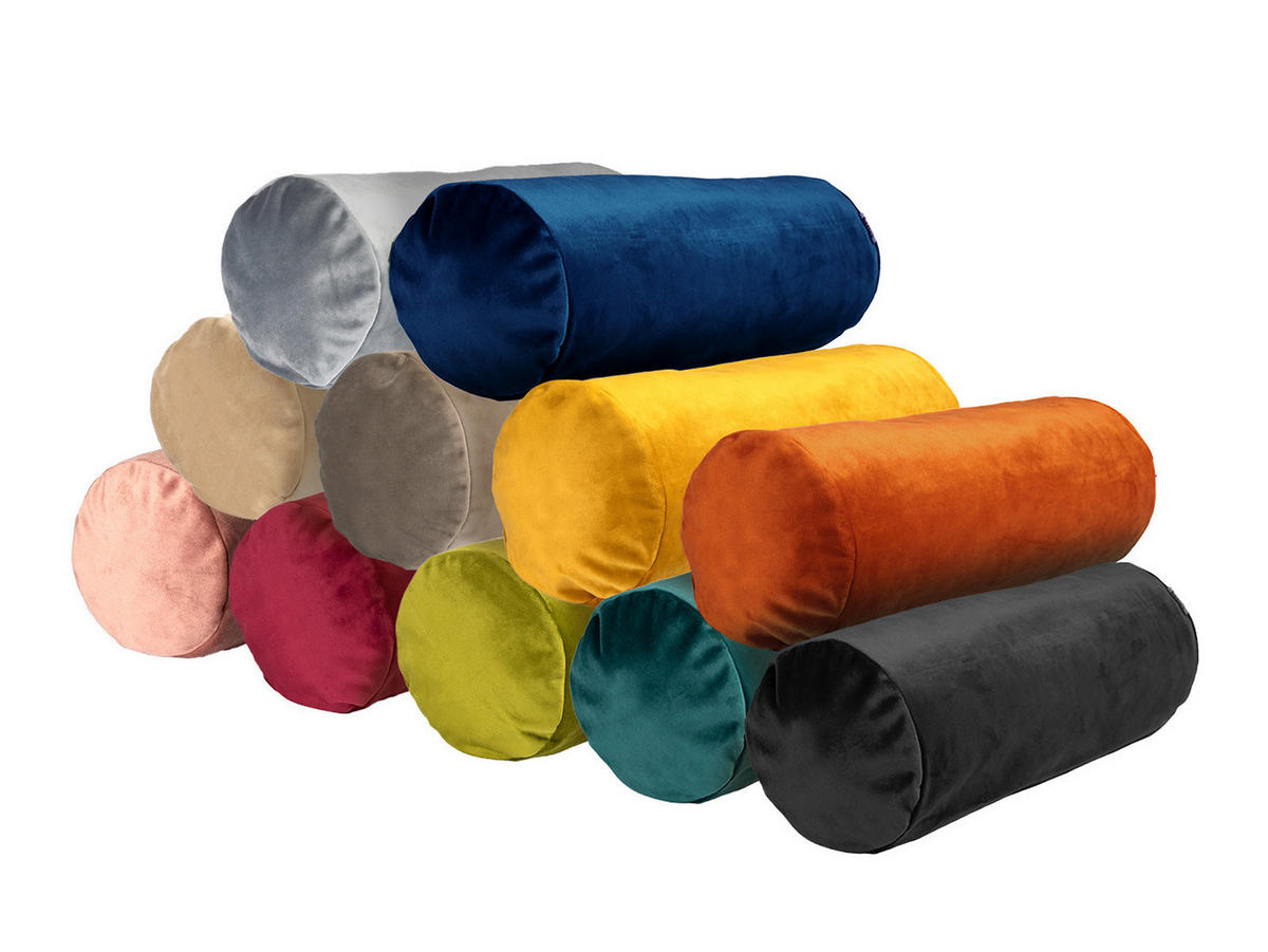 NACKENROLLENHÜLLE Samt&Sonders rost-orange 40/15 cm - Dunkelorange, Textil (15/40cm) - beties Heimtextil