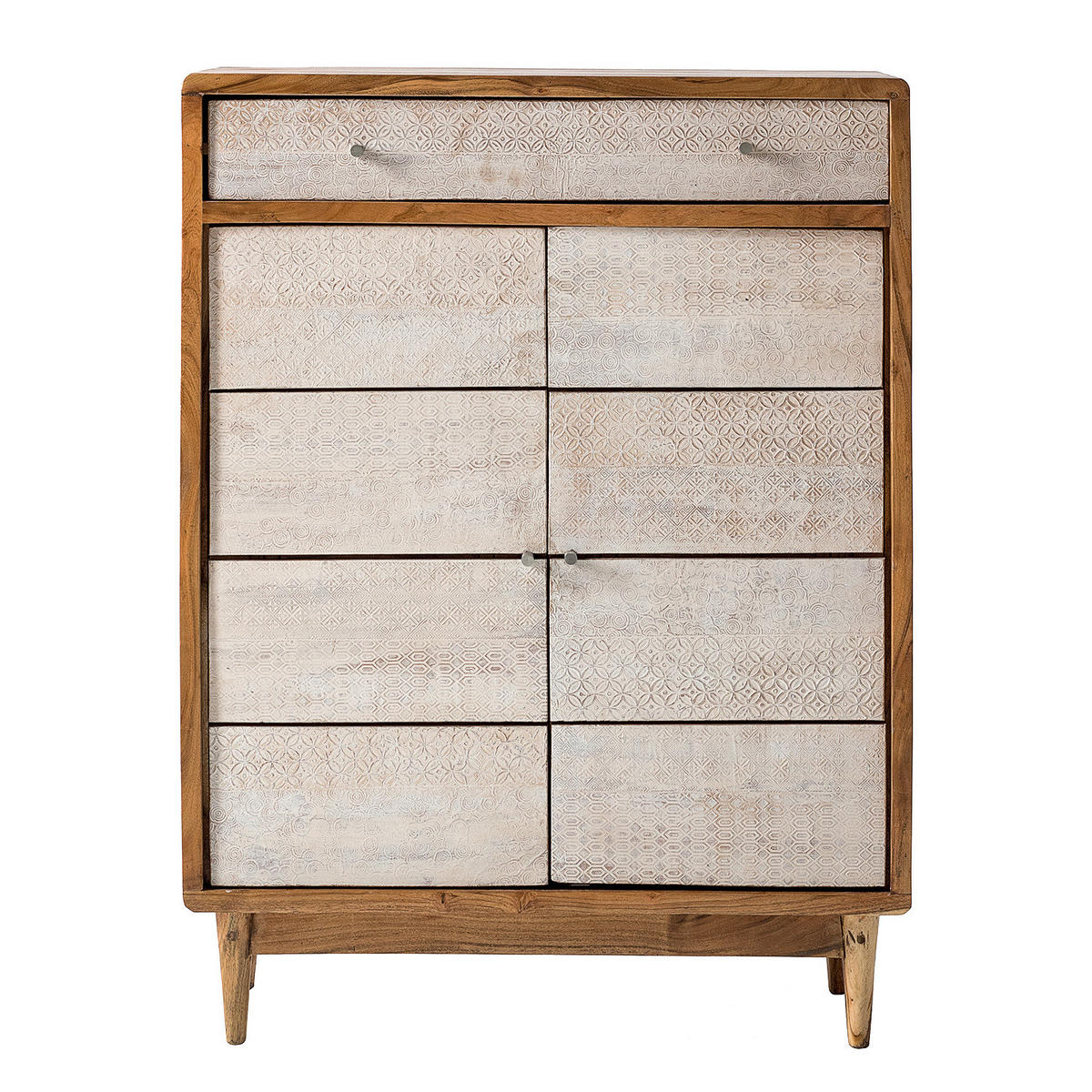 SCHUHKOMMODE - Akazie massiv - Akaziefarben, Holz (90/120/40cm) - home24