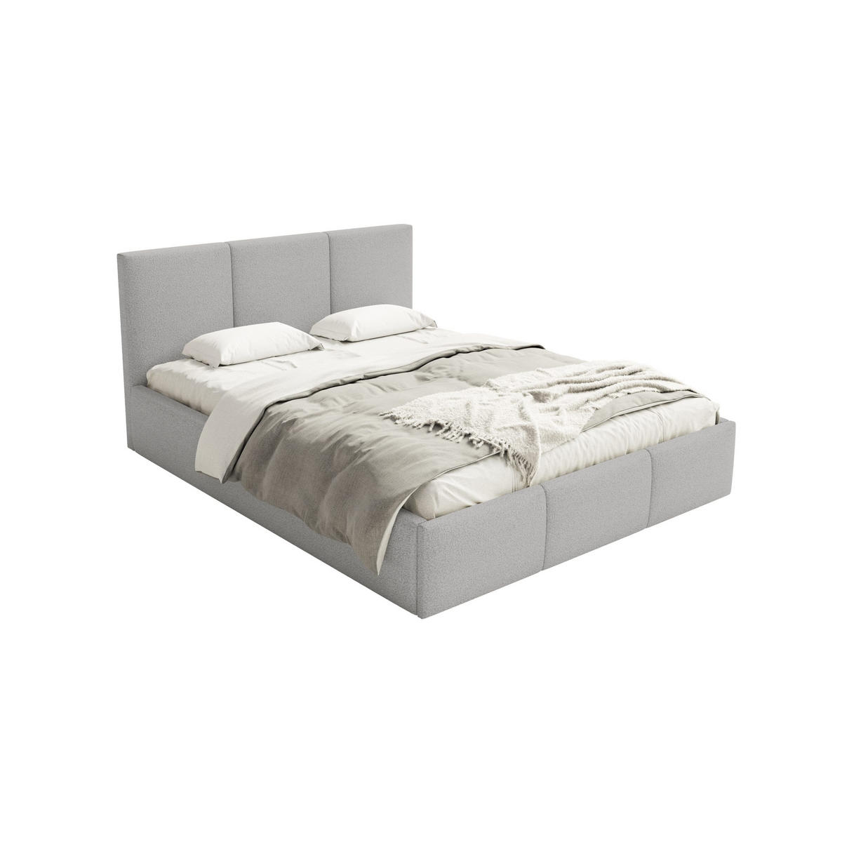 POLSTERBETT Fondi Slim 120x200 cm, Grau - Grau, Textil (120/200cm) - Fedve