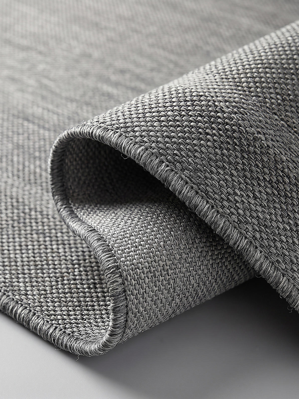TEPPICHLÄUFER Bordüre BORNO Polypropylen Anthrazit 80 x 150 cm - Anthrazit, Textil (80/150cm) - KADIMA DESIGN