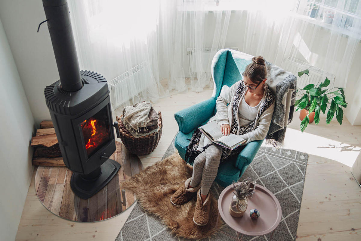 GLASPLATTE für Kamin Ø 70 cm - Braun, Glas (70/70/0.4cm) - TULUP