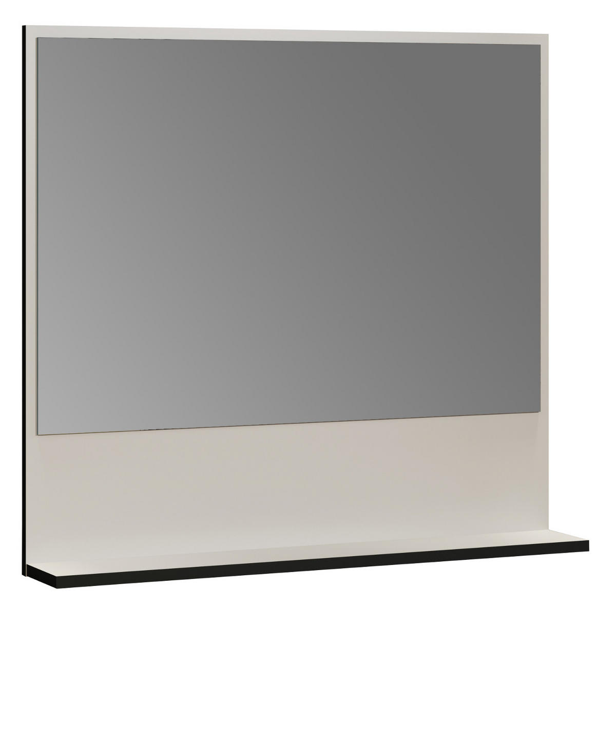 BADSPIEGEL Kaschmir, grau 80 cm, Badezimmer Spiegel mit Ablage - Kaschmir/Grau, Glas/Holzwerkstoff (80/74/14cm) - Top.Furn