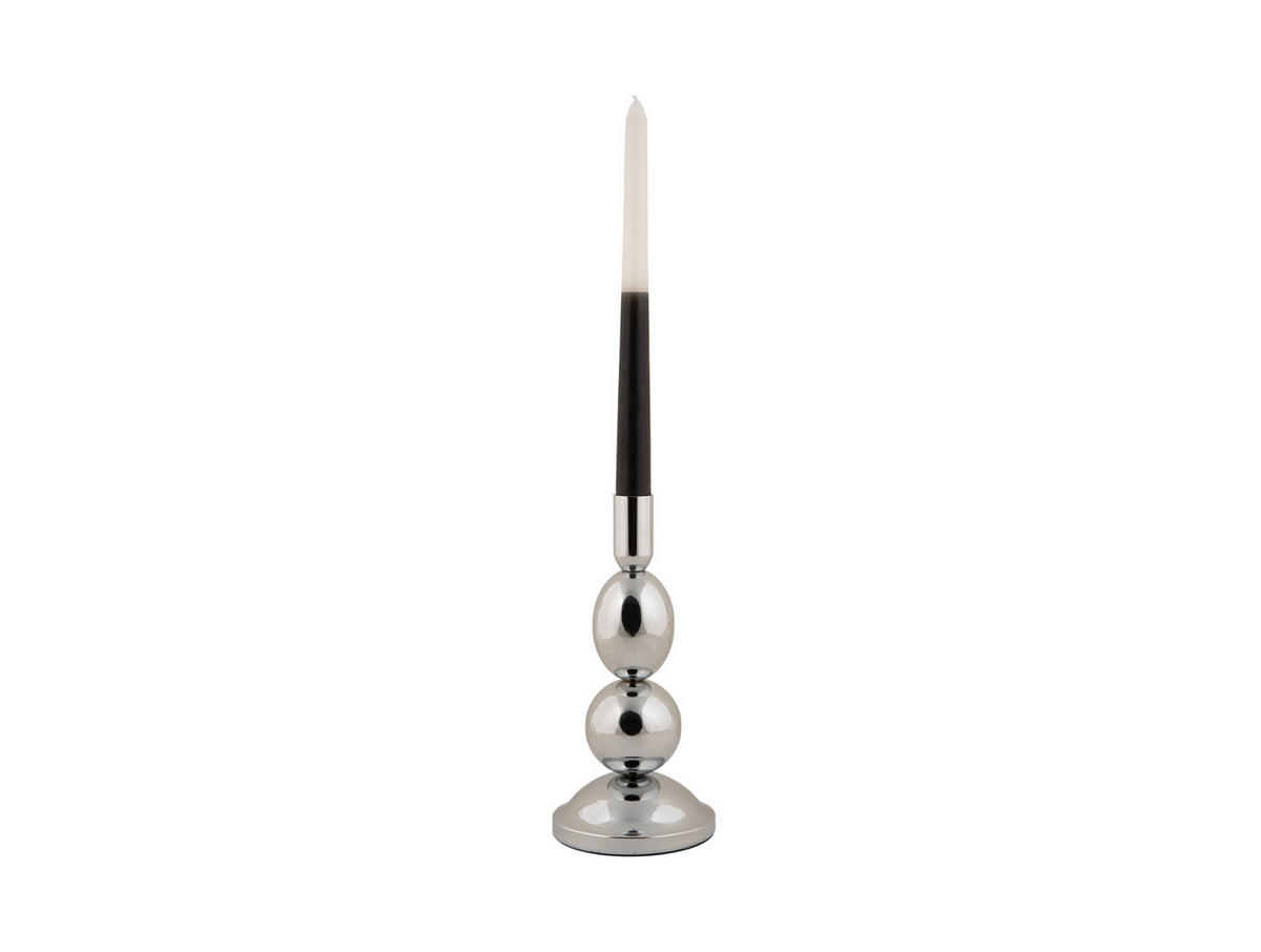 KERZENSTÄNDER Dazzle Medium - Chrom - 10/21 cm - Silberfarben, Metall (10/21/10cm) - Present Time