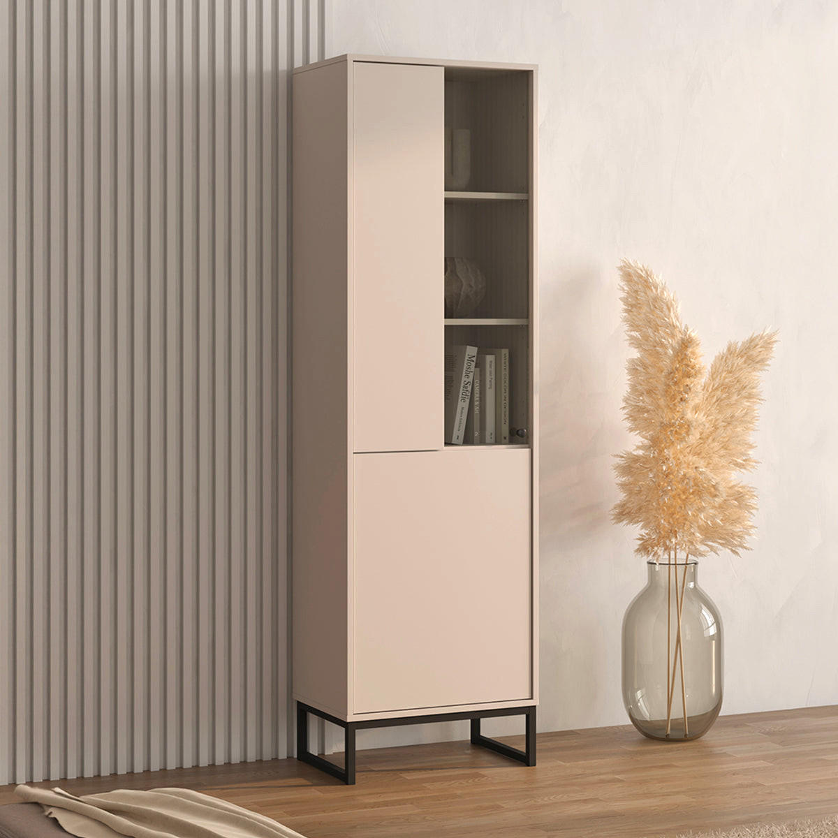 VITRINE Loa Kaschmir - Beige, Holzwerkstoff (53.5/180/36.5cm) - Petits-meubles