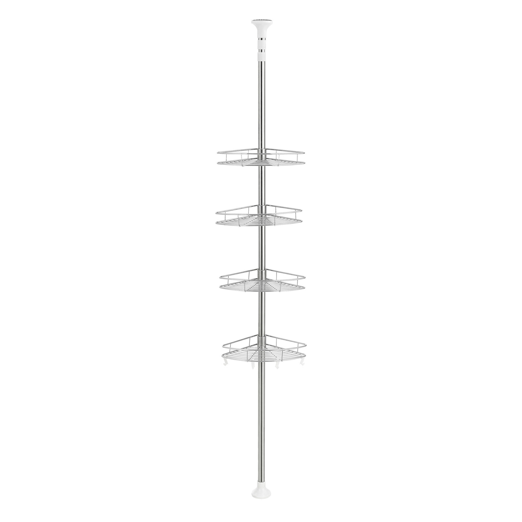 TELESKOP-DUSCHREGAL Haapavesi - Chromfarben, Metall (21.5/300/21.5cm) - [neu.haus]