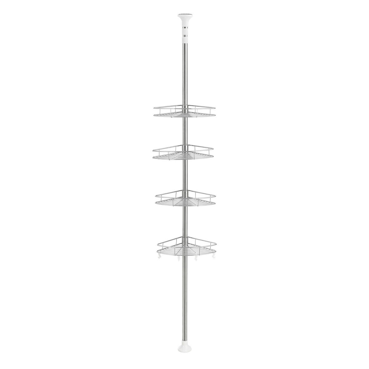 TELESKOP-DUSCHREGAL Haapavesi - Chromfarben, Metall (21.5/300/21.5cm) - [neu.haus]