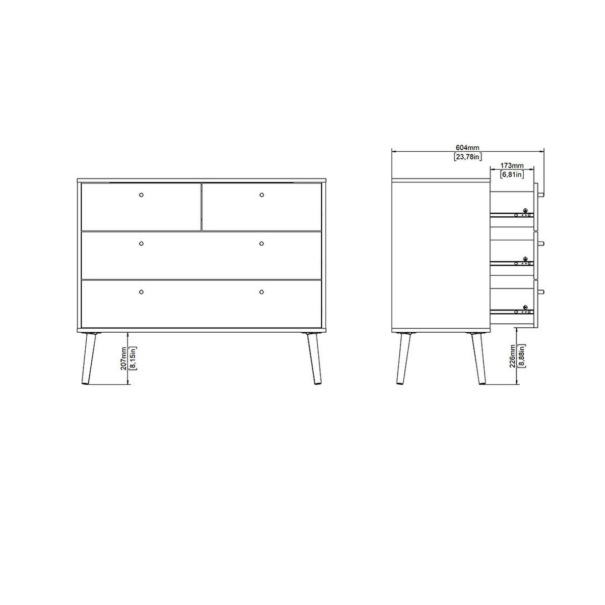 KOMMODE, Bodo, Grau, Holzwerkstoff, 99 x 40 x 82 cm - Grau, Holzwerkstoff (99/82/40cm) - ebuy24