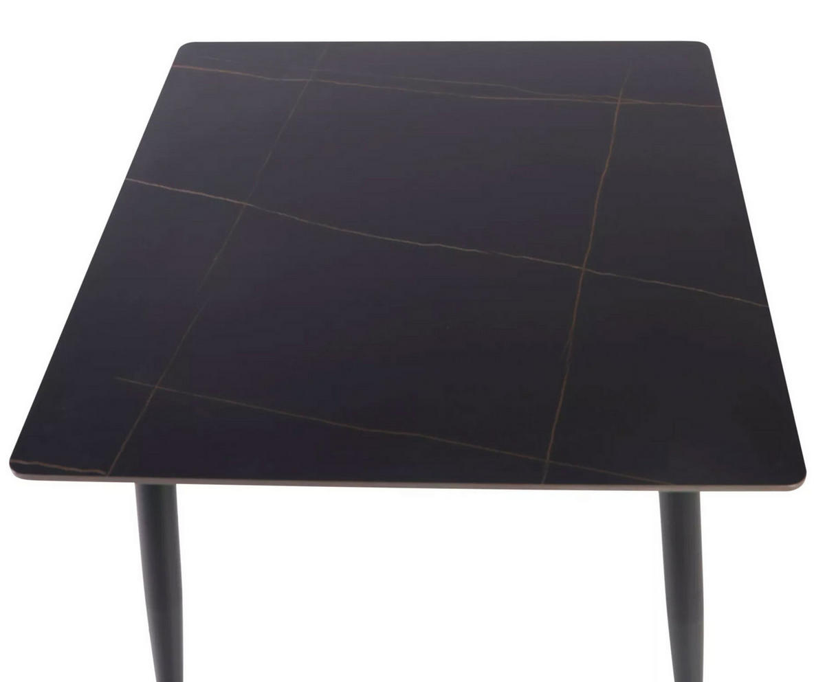 ESSTISCH Rion Marmor Schwarz 80 / 80 / 76cm - Schwarz, Holz/Keramik (80/80/76cm) - Feldmann-Wohnen