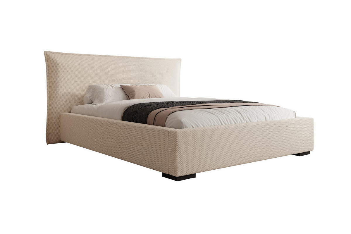 POLSTERBETT Amada In Pop - Beige, Holzwerkstoff/Textil (140/200cm) - Fun Möbel
