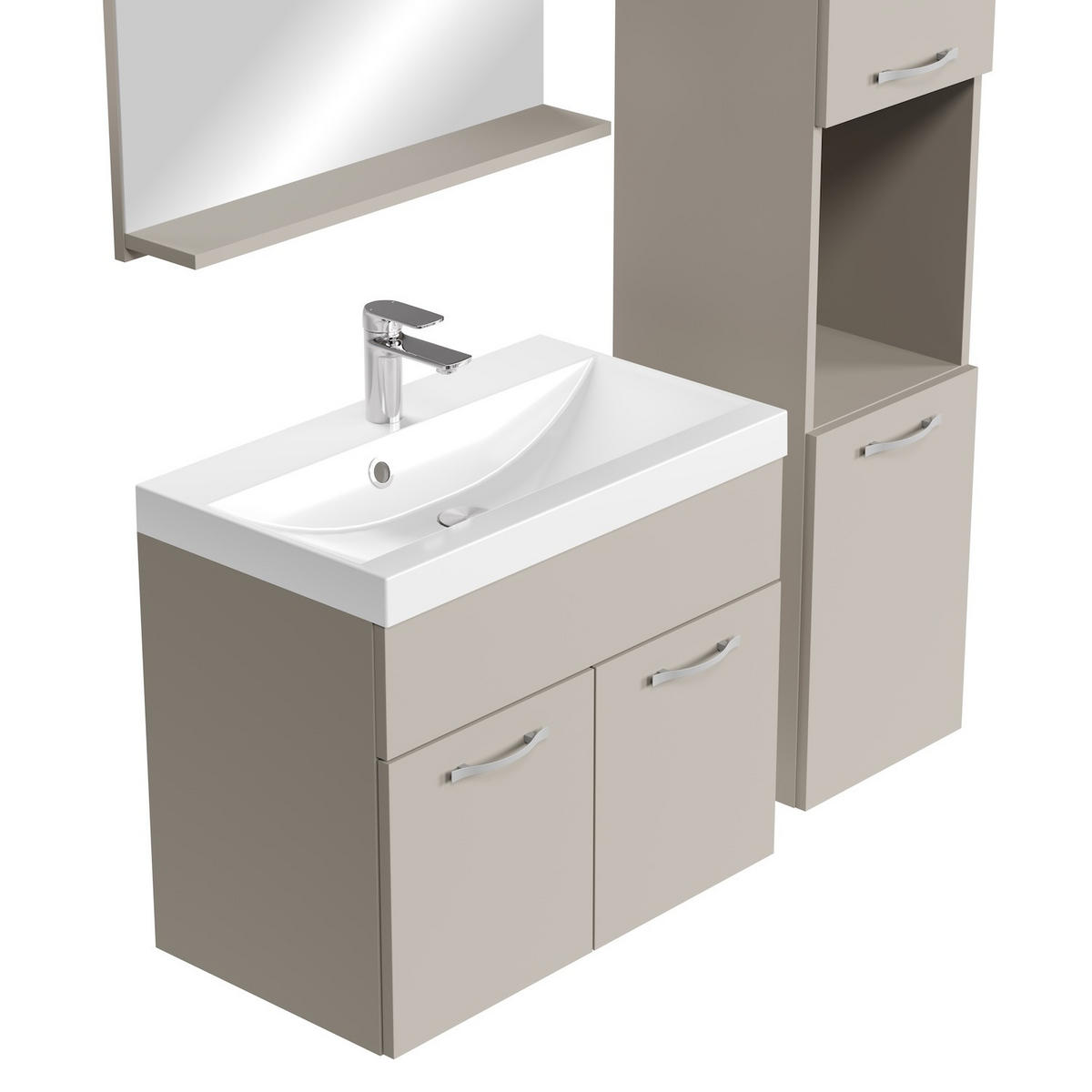 BADMÖBEL-SET Montreal 4 Teile Cashmere - 60 x 35 x 51 cm - Kaschmir, Holz (60/51/35cm) - Badplaats