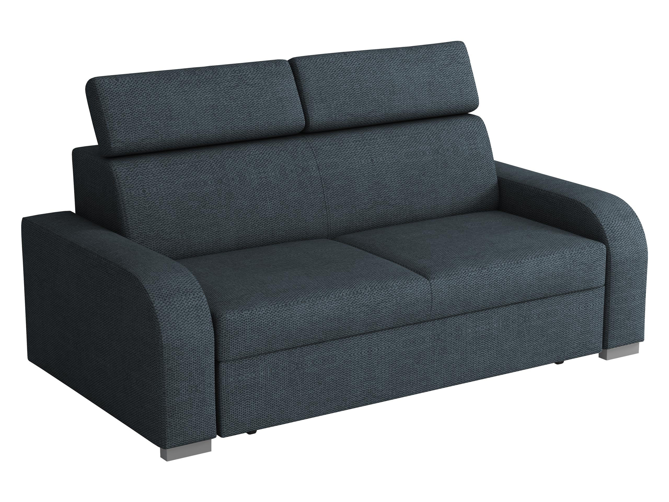 SOFA Oslo 3 - Silberfarben/Dunkelblau, Holz/Kunststoff (200/85/100cm) - MIRJAN24