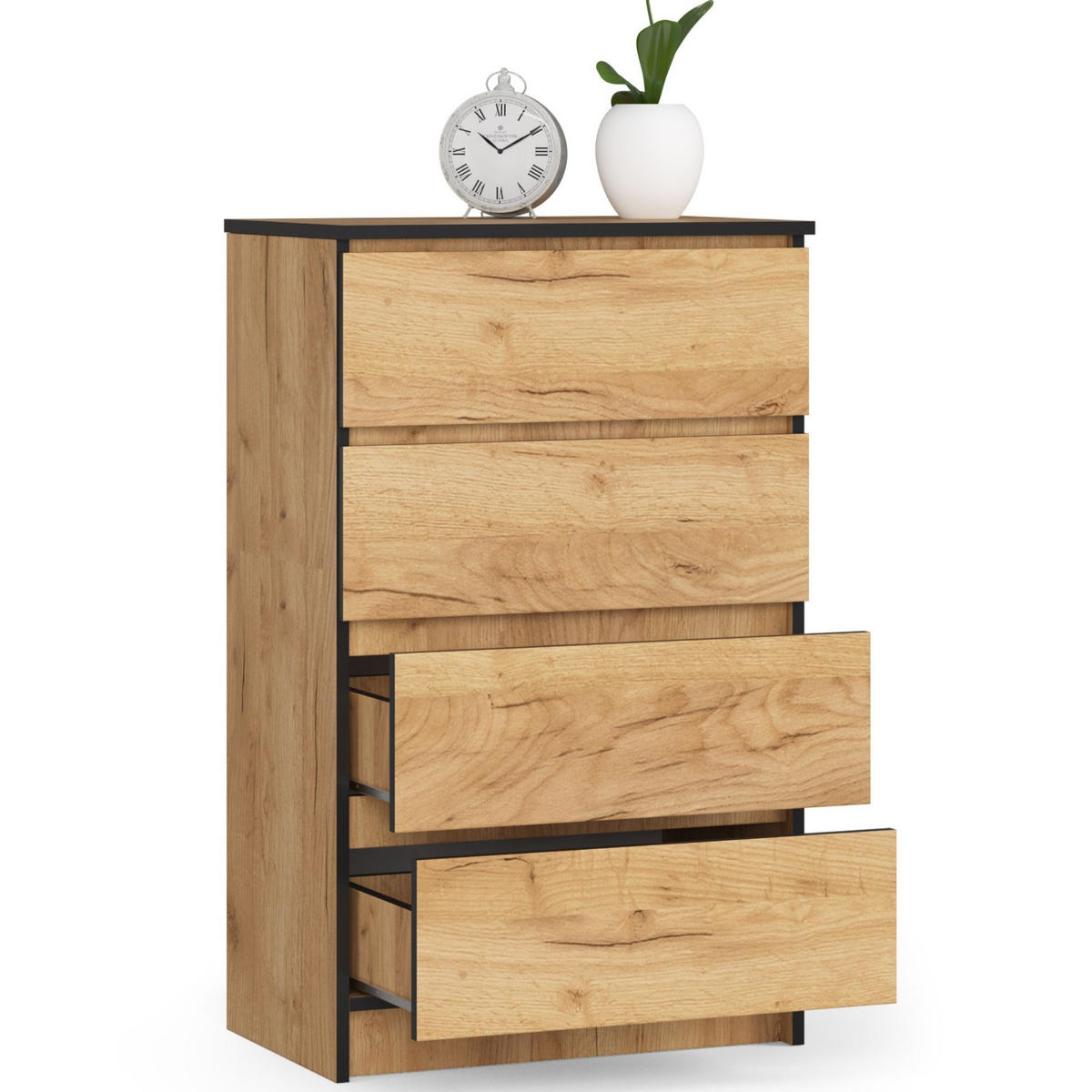 KOMMODE Eiche Craft 99/60/40 - Eiche Wotan, Holzwerkstoff (60/99/40cm) - RAUMHIRSCH FURNITURE