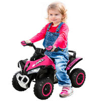 KINDERQUAD DE-16913 mit LED-Licht & Sound Pink/Schwarz - Pink, Kunststoff (67/38/44cm) - ComfortXL