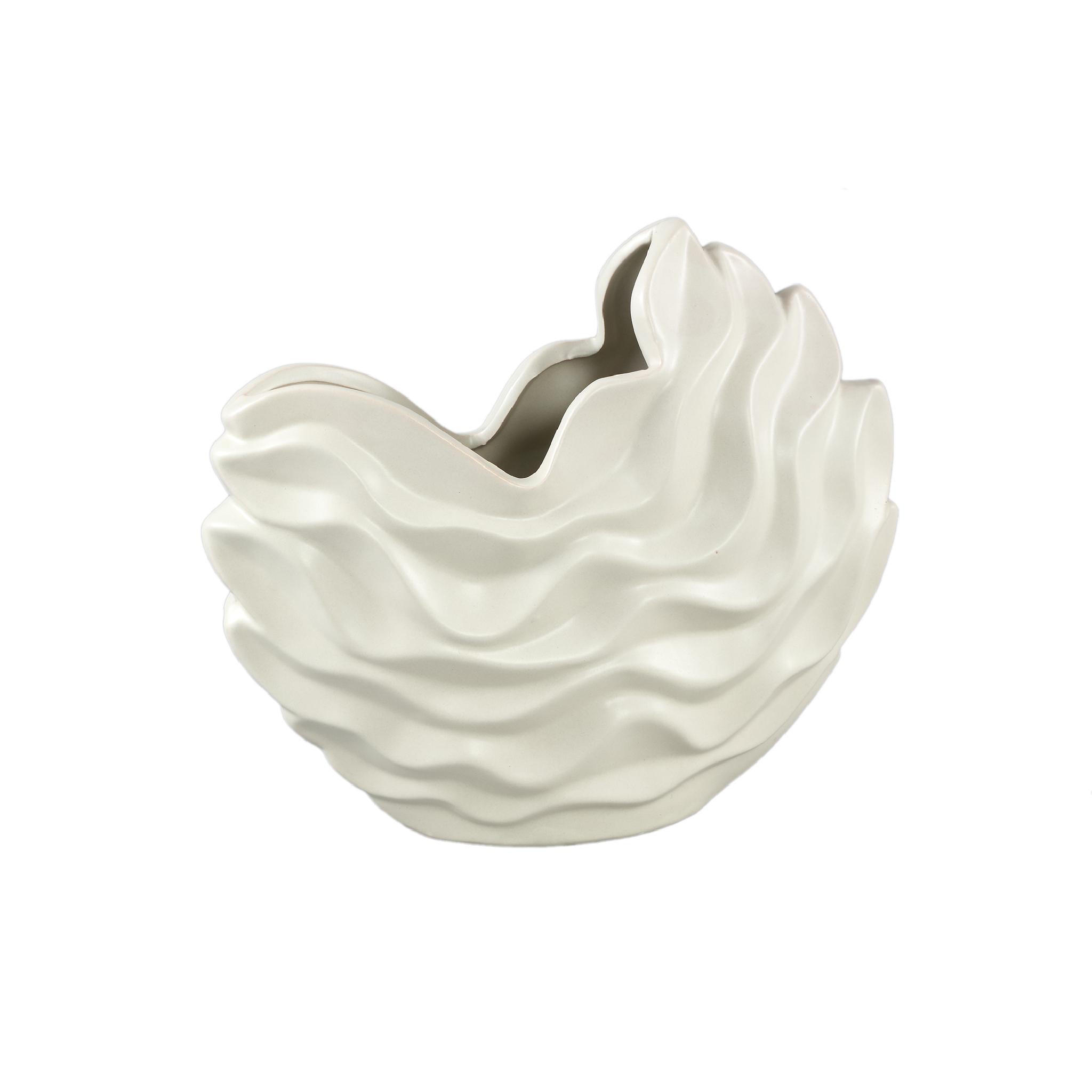 TOPF Kaylagh Beige 25/10/22cm - Beige, Keramik (22cm) - PTMD Collection