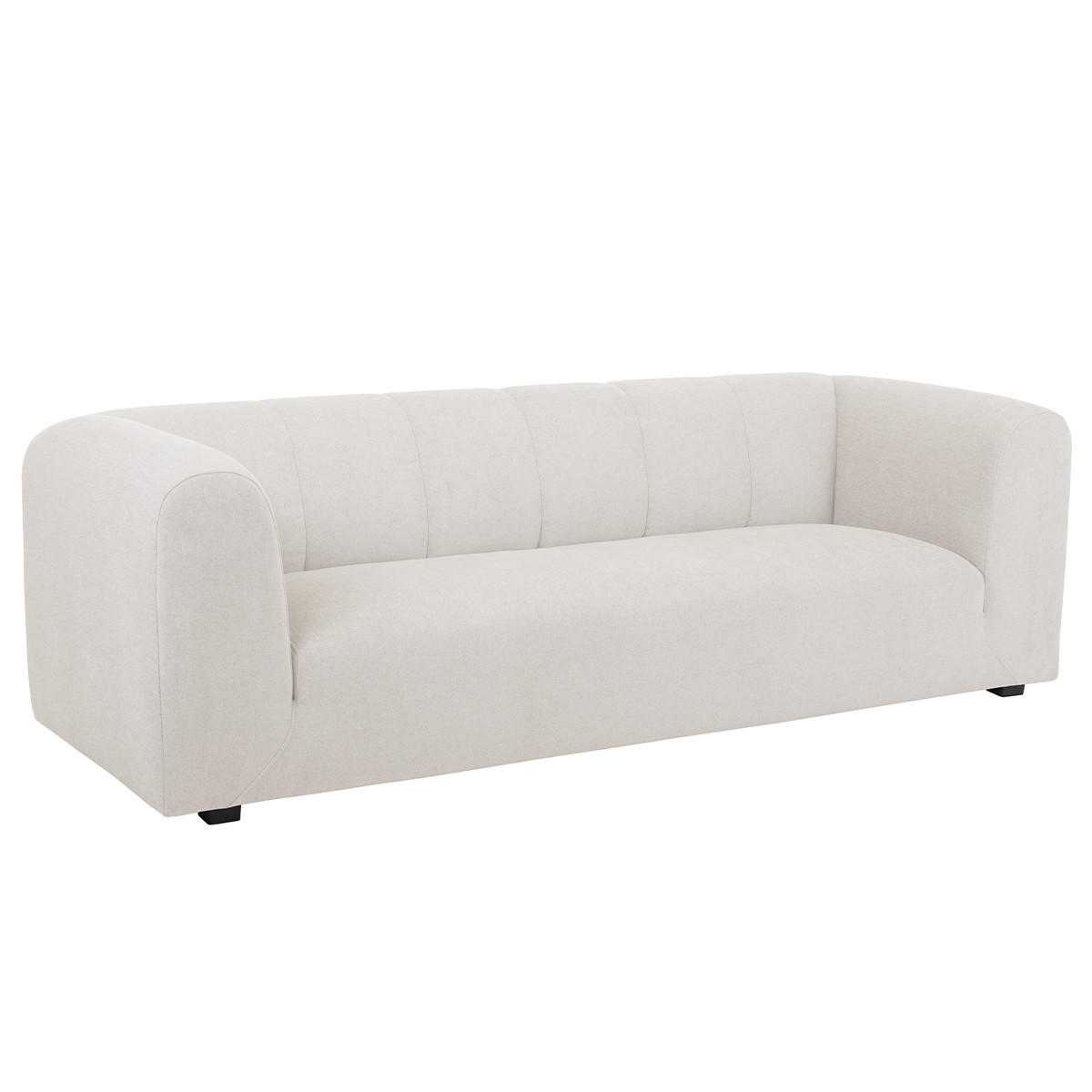 SOFA Hellbeiger Stoff 4-Sitzer OLIVEIRO - Beige, Textil (86/71.5/227cm) - Miliboo