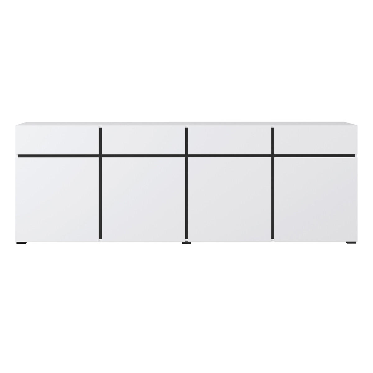KOMODA Lilia Biela - biela, kompozitné drevo (225/78.5/40cm) - Petits-meubles