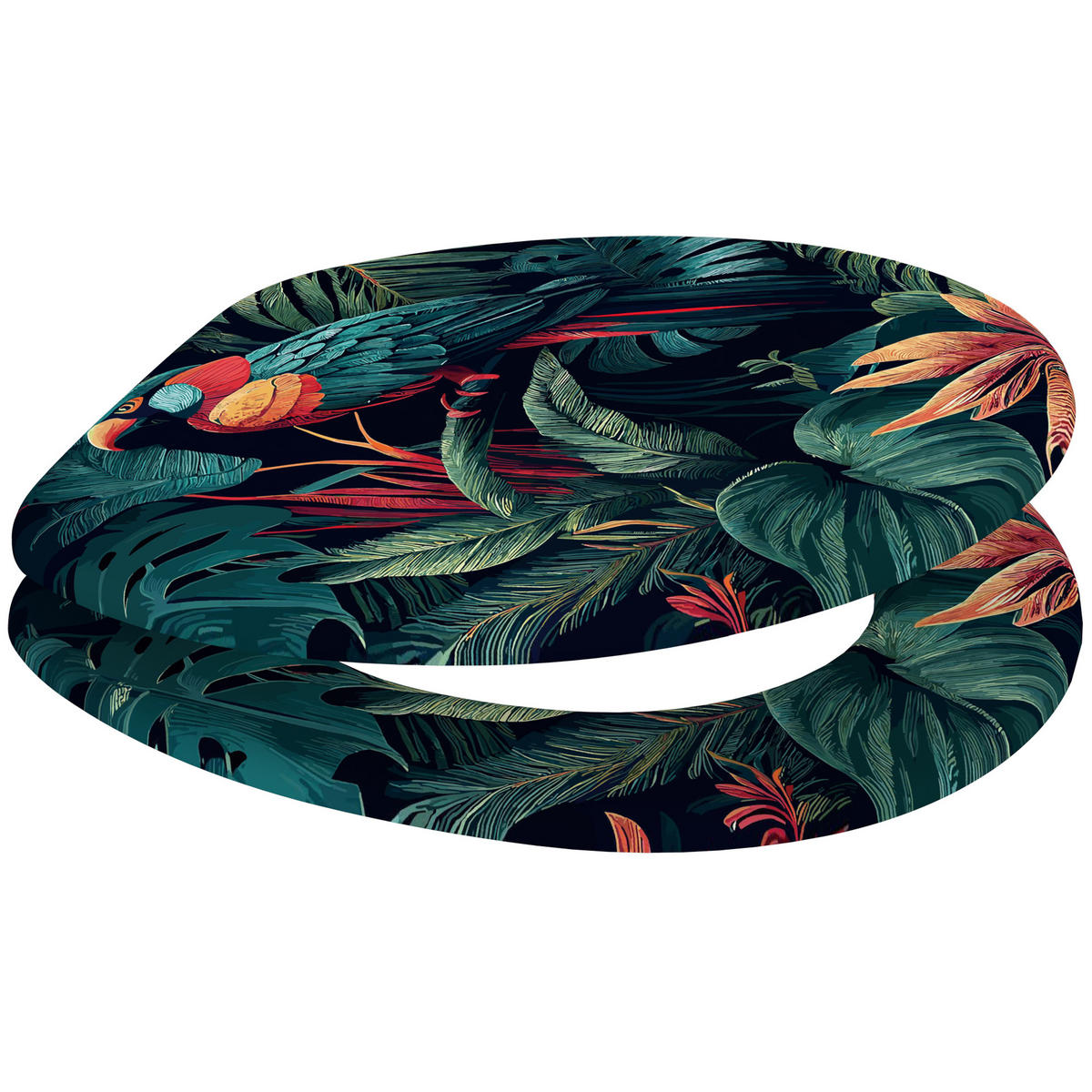 WC-SITZ Exotic - Grün, Holzwerkstoff (38/6/47cm) - Sanilo