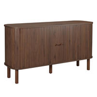 SIDEBOARD, dunkles Holzeffekt - Braun, Holz (40/76/140cm) - Oviala