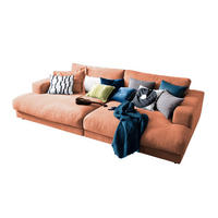 BIG SOFA XL MADELINE Braun Webstoff - Cognac/Dunkelbraun, Kunststoff/Textil (290/85/190cm) - KAWOLA