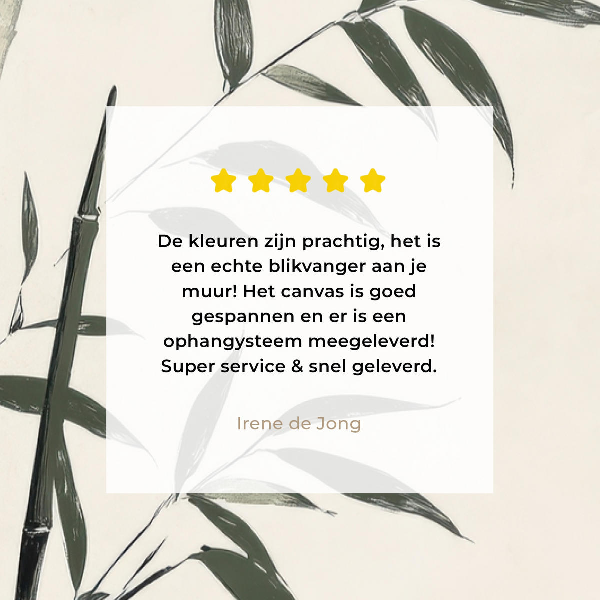 LEINWANDBILD Japandi - Bambus - Beige Wanddeko 40x60 cm - Eukalyptusholzfarben, Textil (40/60cm) - MuchoWow