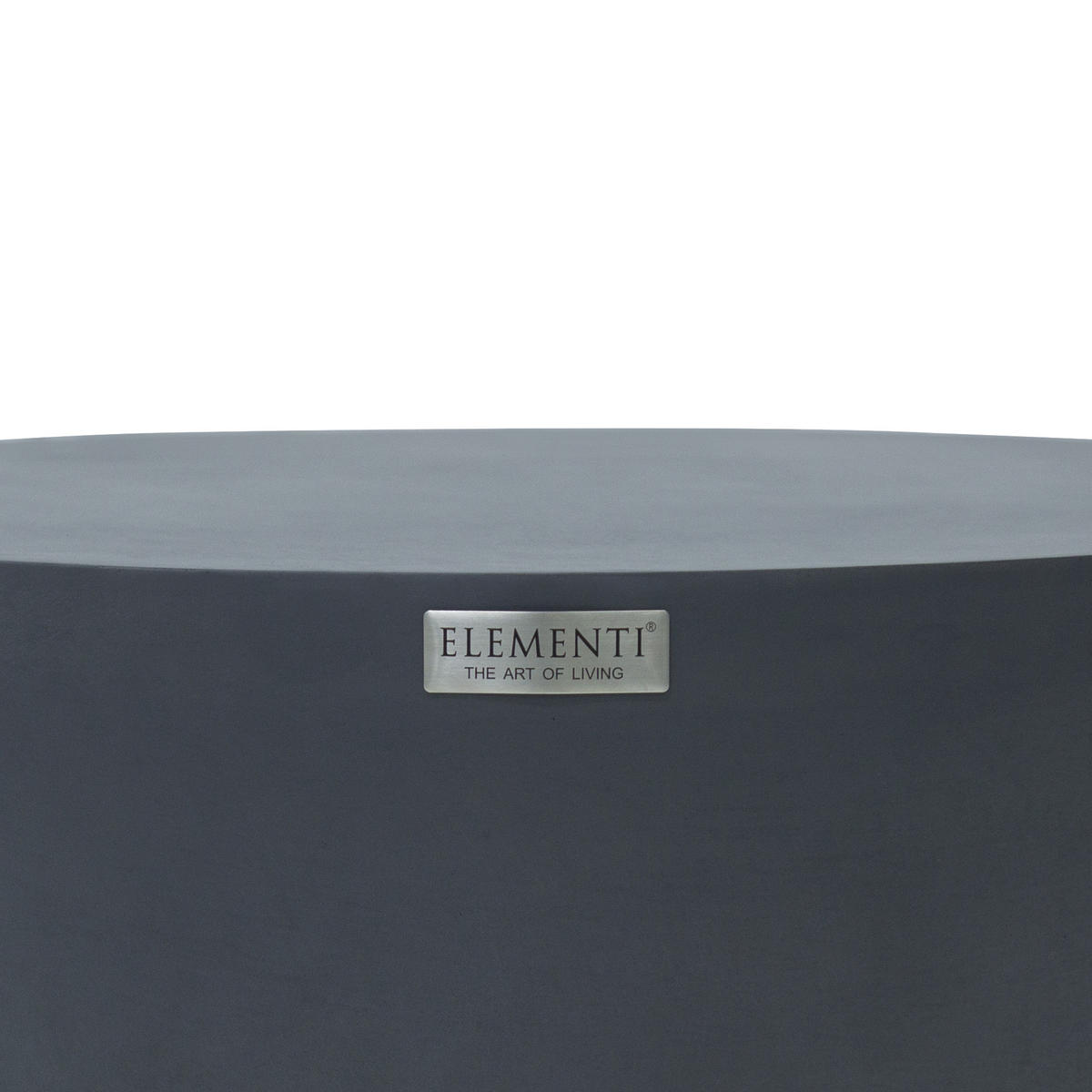 COUCHTISCH CHRONOS Rund Klein aus Beton 66 x 66 x 41.5 cm - Schwarz, Naturmaterialien (66/66/41.5cm) - Elementi