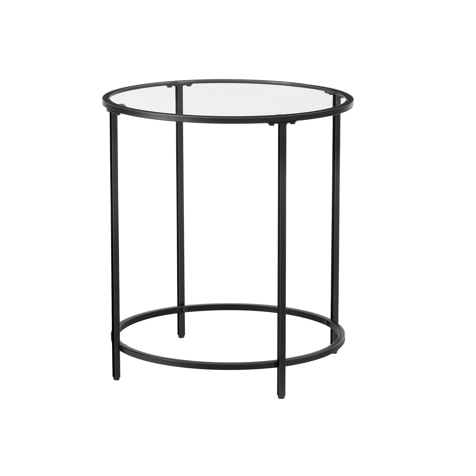 BEISTELLTISCH NACHTTISCH - Schwarz, Metall (50/50/55cm) - Hansiro