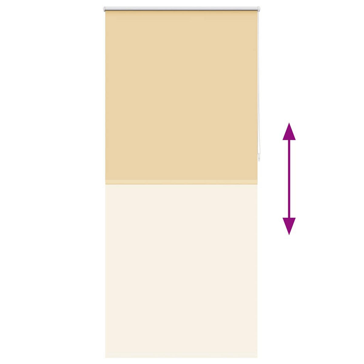 VERDUNKELUNGSROLLO 84,4/230 cm Stoffbreite 80 cm aus Polyester Beige - Beige, Textil (80/230cm) - vidaXL