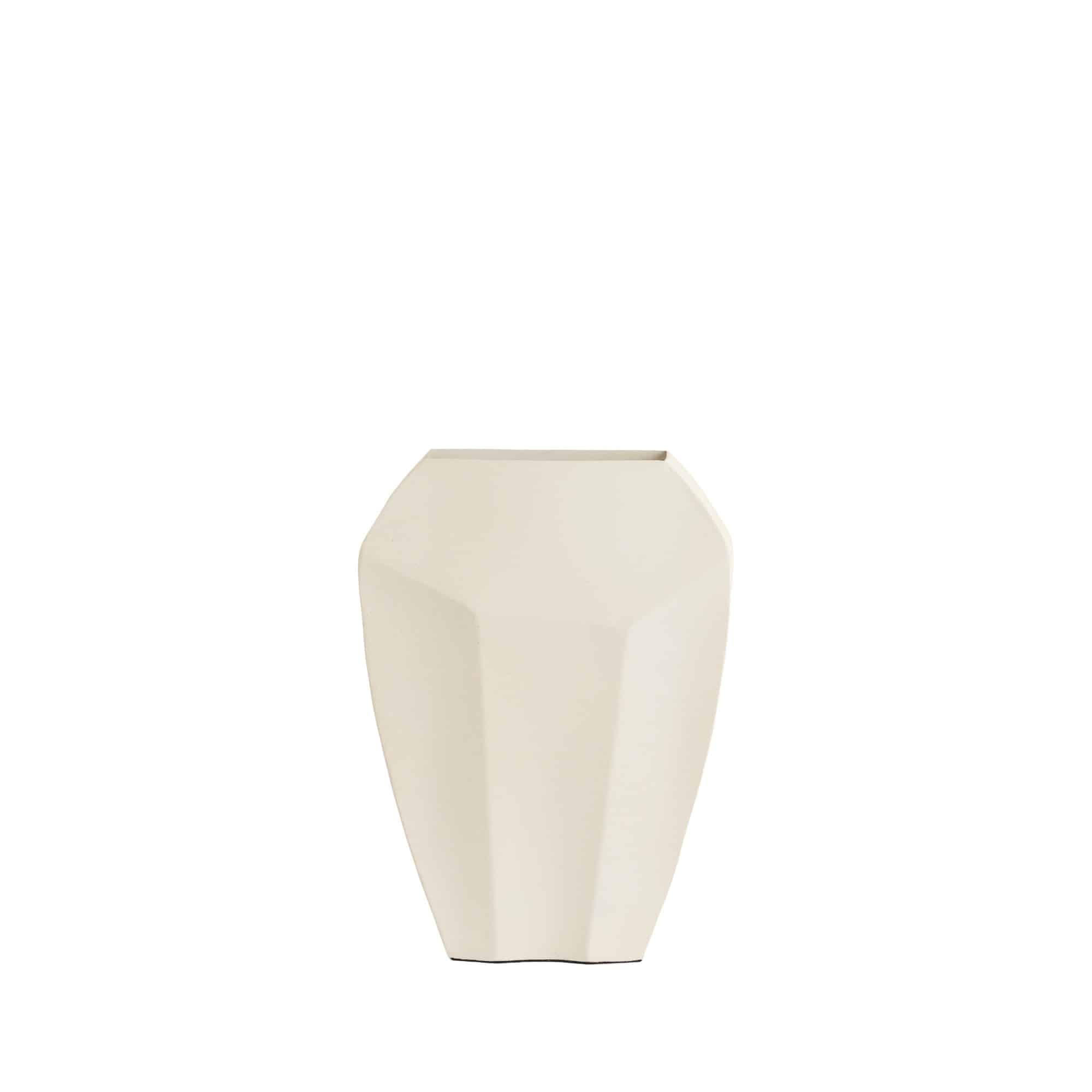 VASE Cordoba Weiß 25/11/34 cm - Weiß, Metall (34cm) - Light & Living